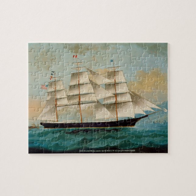 Puzzle La nave Fleetwing, bahía de Hong Kong (Horizontal)