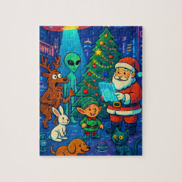 Puzzle La Navidad fuera de este mundo de Santa