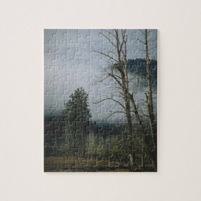 Puzzle La niebla en el paisaje de los árboles (Vertical)