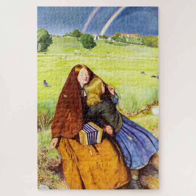 Puzzle La niña ciega por John Everett Millais (Vertical)