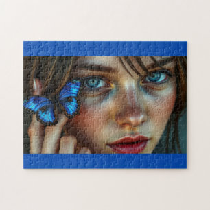 Puzzle La niña y la mariposa