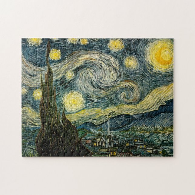 Puzzle La noche estrellada de Vincent van Gogh (1889) (Horizontal)