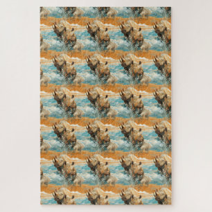 Puzzle La odisea del rinoceronte salvaje es imposiblement