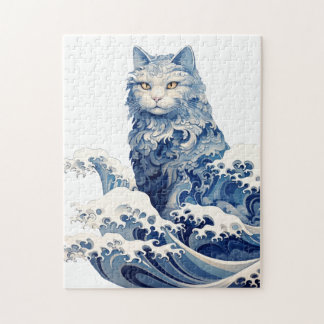 Puzzle La ola del gato en Kanagawa