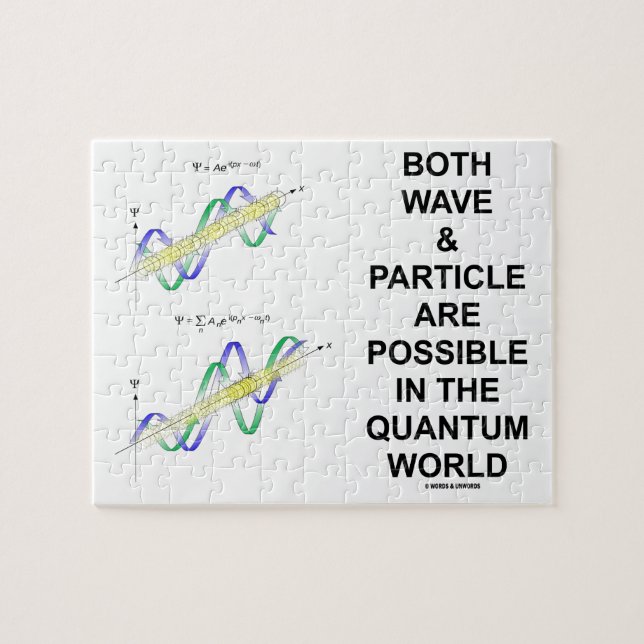 Puzzle La onda y la partícula son posibles en Quantum (Horizontal)