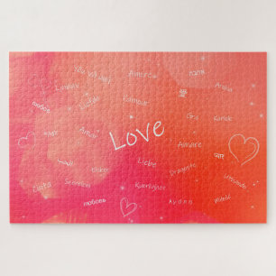 Puzzle La palabra AMOR en muchos idiomas diferentes