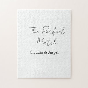Puzzle La pareja perfecta nombre simple boda de pareja