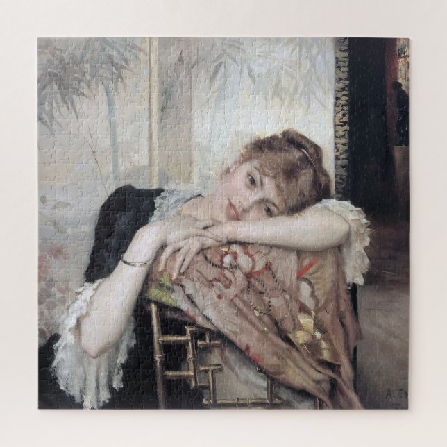 Puzzle La parisina de Albert Edelfelt 1883 (Vertical)