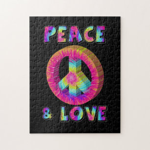 Puzzle La paz y el amor con el signo de la paz del tinte