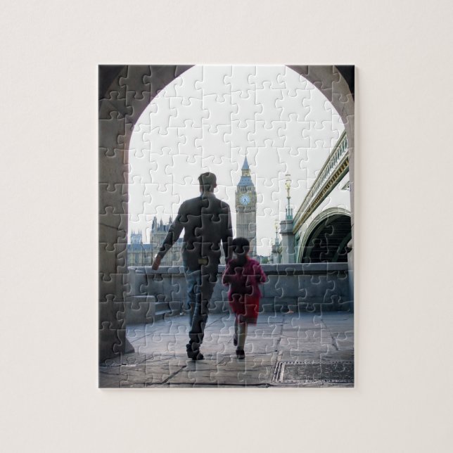Puzzle La pequeña niña de papá - Londres - 8x10 - 110 pc (Vertical)