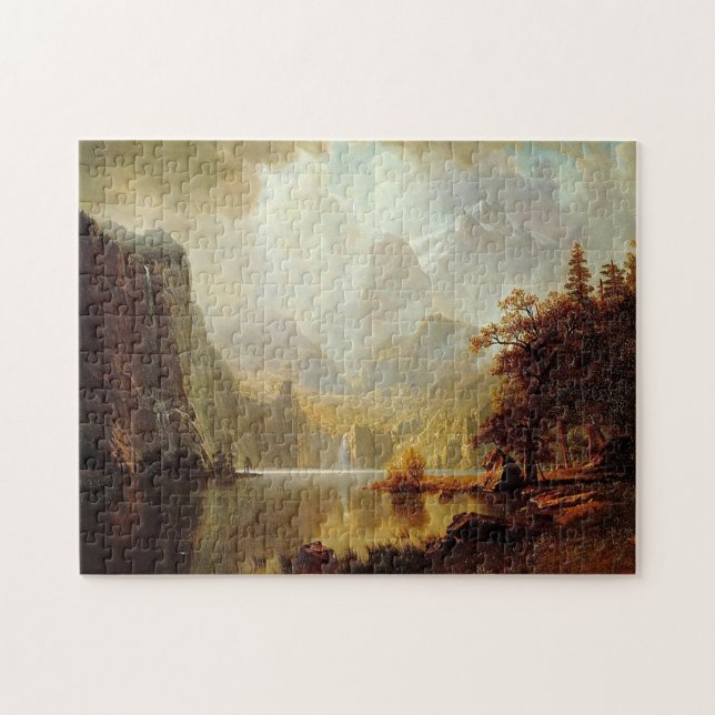 Puzzle La pintura de Albert Bierstadt, en las montañas de (Horizontal)