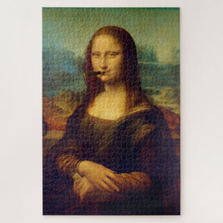 Puzzle La pintura de Cigar Smoker Mona Lisa es divertida