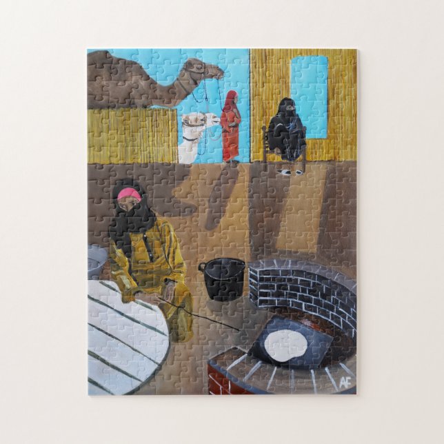 Puzzle La pintura Mujeres beduinas de Alfred Fox (Vertical)