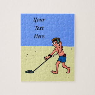 Puzzle La playa de detección Metalizado de hombres