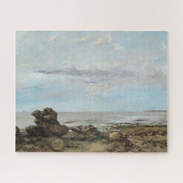 Puzzle La playa de Trouville, Gustave Courbet (Horizontal)