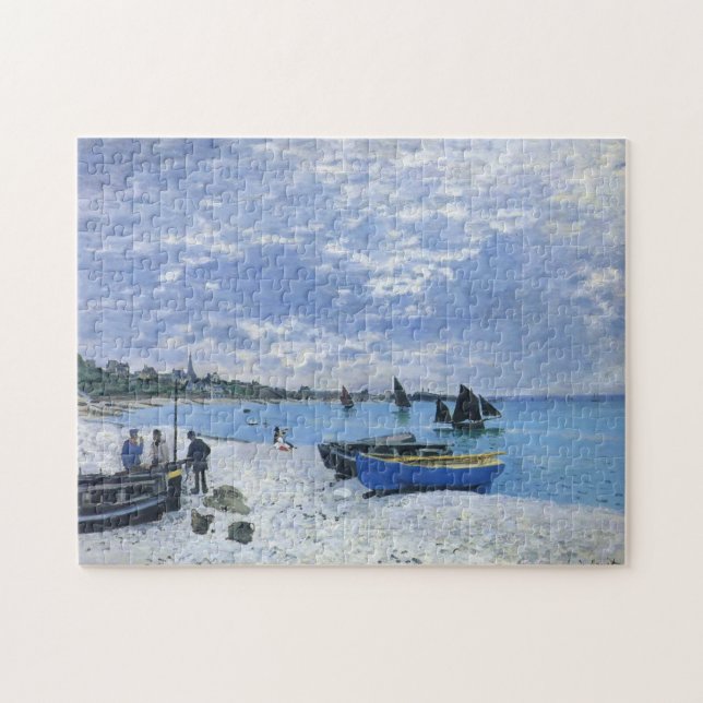Puzzle La playa del Bella Artes Monet de Sainte-Adresse (Horizontal)
