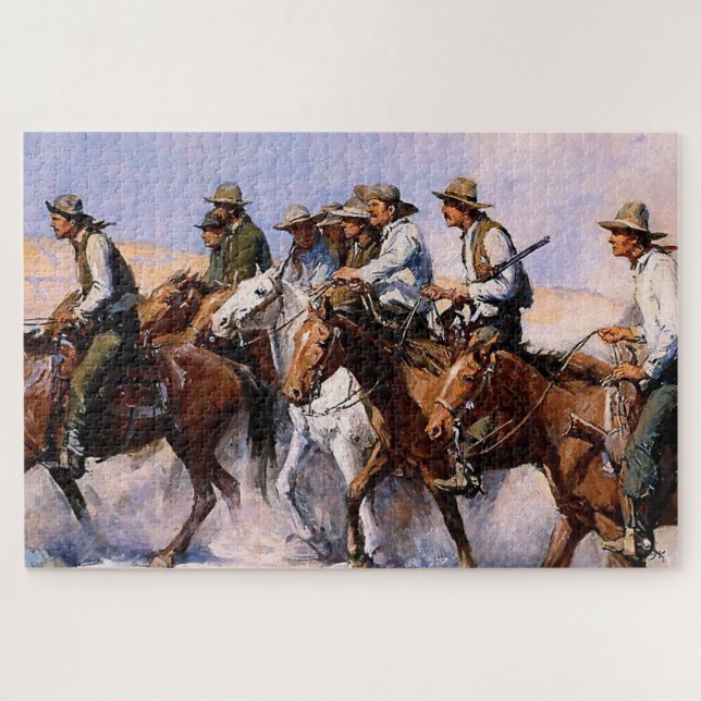 Puzzle "La Posse" Arte Occidental de WHD Koerner (Horizontal)