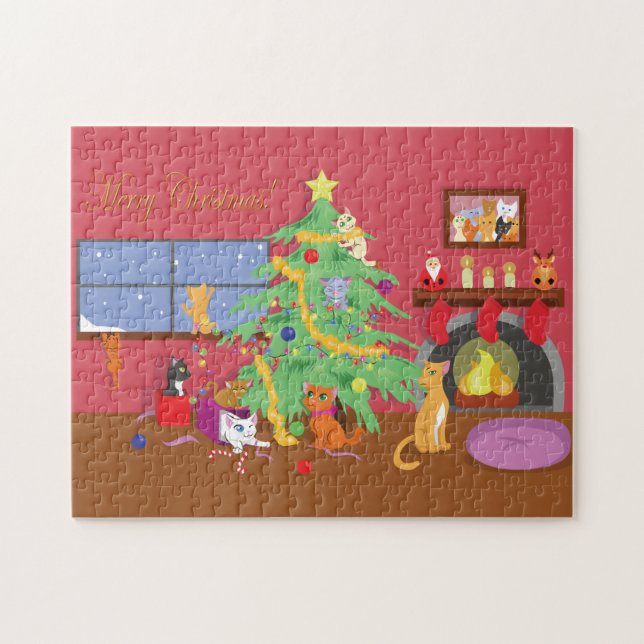 Puzzle La primera Navidad de los gatitos (Horizontal)