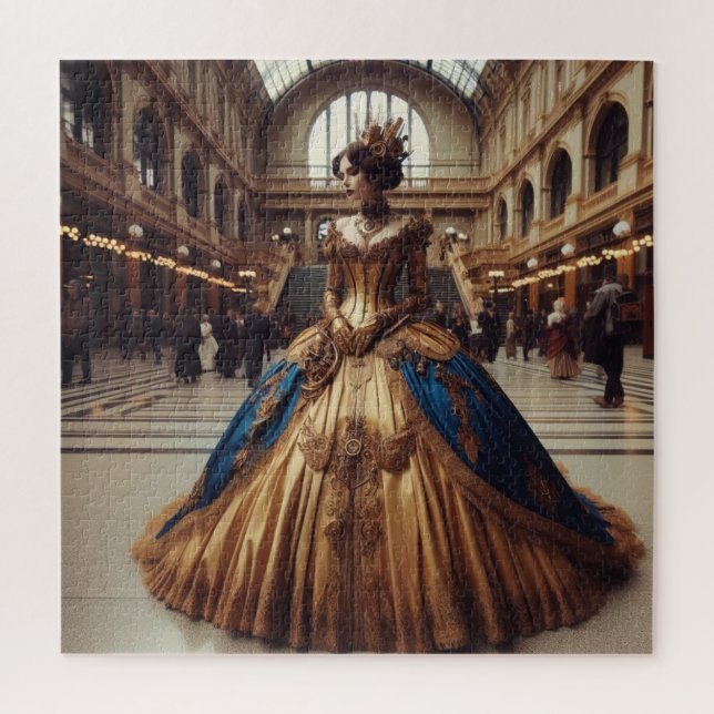 Puzzle La princesa de oro Steampunk Victorian Industrial (Vertical)