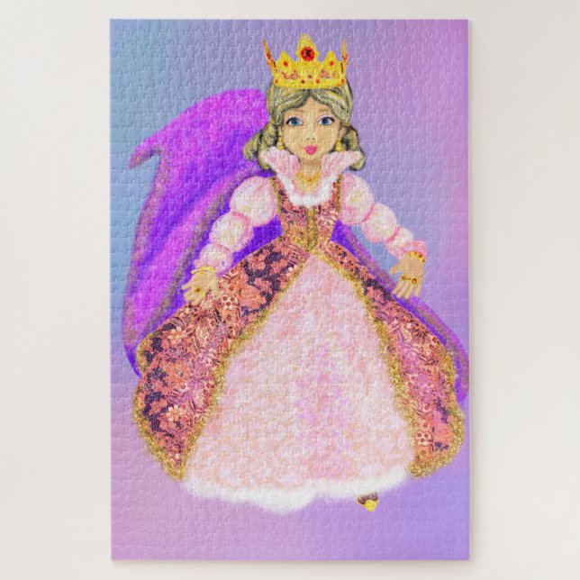 Puzzle La princesa pequeña - Dibujando cuento de fantasía (Vertical)