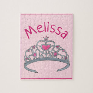 Puzzle La princesa rosa Tiara corona el hijo personalizad