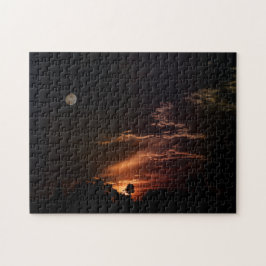 Puzzle "La puesta de sol de una luna"