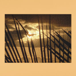 Puzzle La puesta de sol en la playa