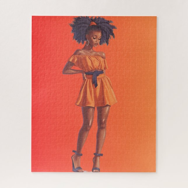 Puzzle La reina negra afroamericana Melanin Sista Shopp (Vertical)