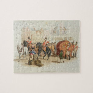 Puzzle La rueda de lotería, grabada por el artista, 1805