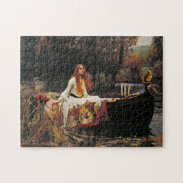 Puzzle La señora de Shalott, C. 1888 por el Waterhouse de (Horizontal)