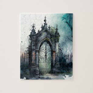 Puzzle La serie Puerta del Cementerio Gótico Diseño 11