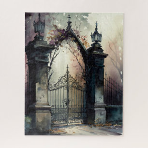 Puzzle La serie Puerta del Cementerio Gótico Diseño 12
