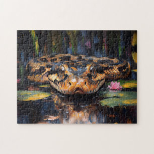Puzzle La serpiente en la pintura de los Everglades de Fl