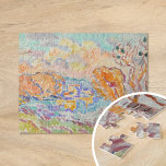 Puzzle La Sologne | Louis Valtat<br><div class="desc">La Sologne (1918) | Obra original del artista francés Louis Valtat (1869-1952). El cuadro presenta un paisaje abstracto moderno con colores naranjas, azules y verdes. Utilice las herramientas de diseño para agregar texto personalizado o personalizar la imagen.</div>