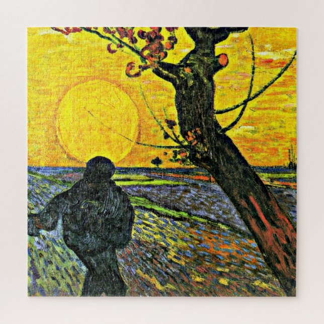 Puzzle La Sower, pintura artística fina de Vincent van Go (Vertical)