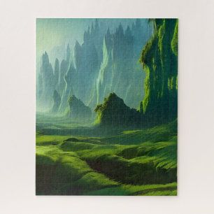 Puzzle La Tarjeta Postal de Arte Fantástico del Valle Esm