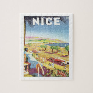 Puzzle La tarjeta postal de Niza Vintage