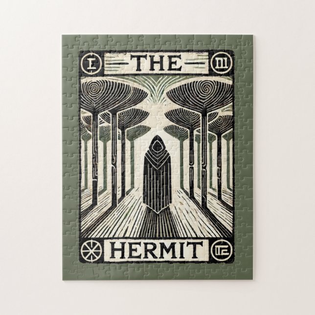 Puzzle La tarjeta tarot de Hermit (Vertical)