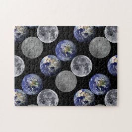 Puzzle La Tierra y la Luna desde el espacio