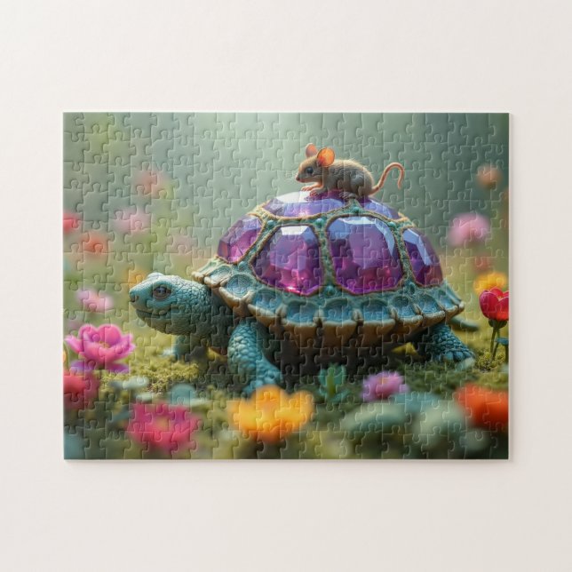 Puzzle La tortuga y el ratón (Horizontal)