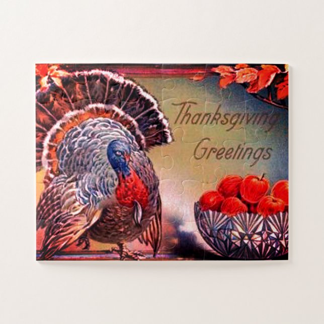 Puzzle La Turquía clásica y el bol de manzanas (Horizontal)