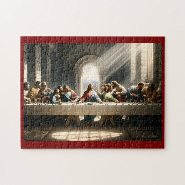 Puzzle La última cena, Jesús y apóstoles, arte religioso (Horizontal)