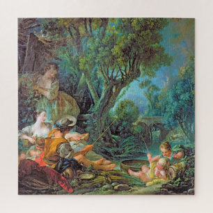 Puzzle La vibrante escena rococó del Angler Boucher Fran