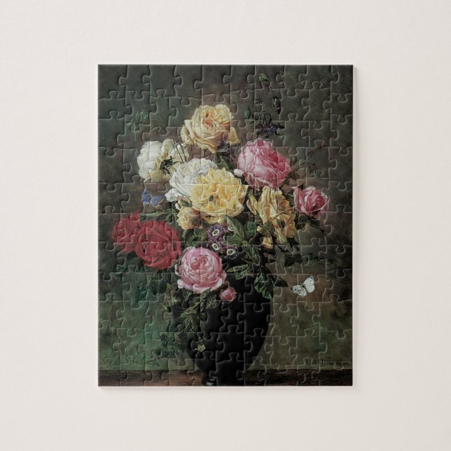 Puzzle La vida con flores en grano de Olaf Hermansen (Vertical)