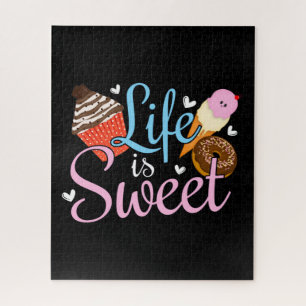 Puzzle La vida de Foodie es Dulce Cita de Repostería - Ar