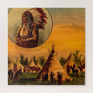 Puzzle La vida de los indios americanos