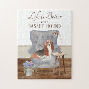 Puzzle La Vida Es Con Un Hueso Basset