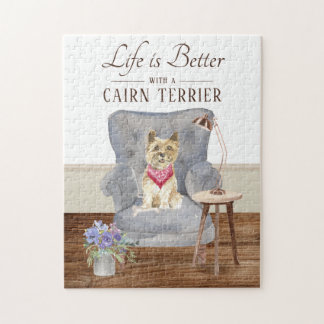 Puzzle La Vida Es Con Un Terrier De Cairn