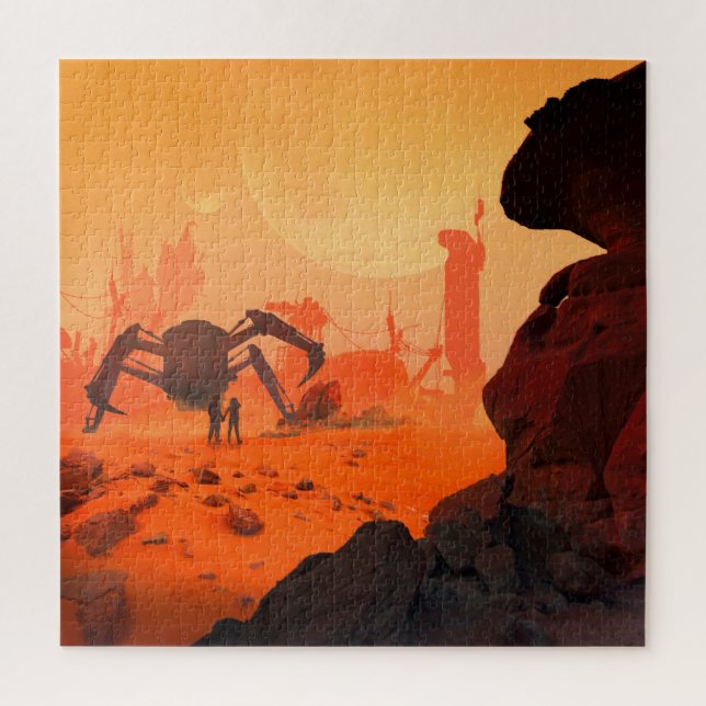 Puzzle La vida humana en la fantasía de ciencia ficción d (Vertical)