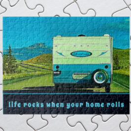 Puzzle La vida rota cuando tu hogar gira el Camper Vintag
